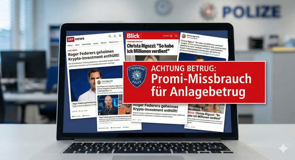 Promis werben für Bitcoin? Der Krypto Anlagebetrug mit Christa Rigozzi, Roger Federer & KI Deepfakes erklärt